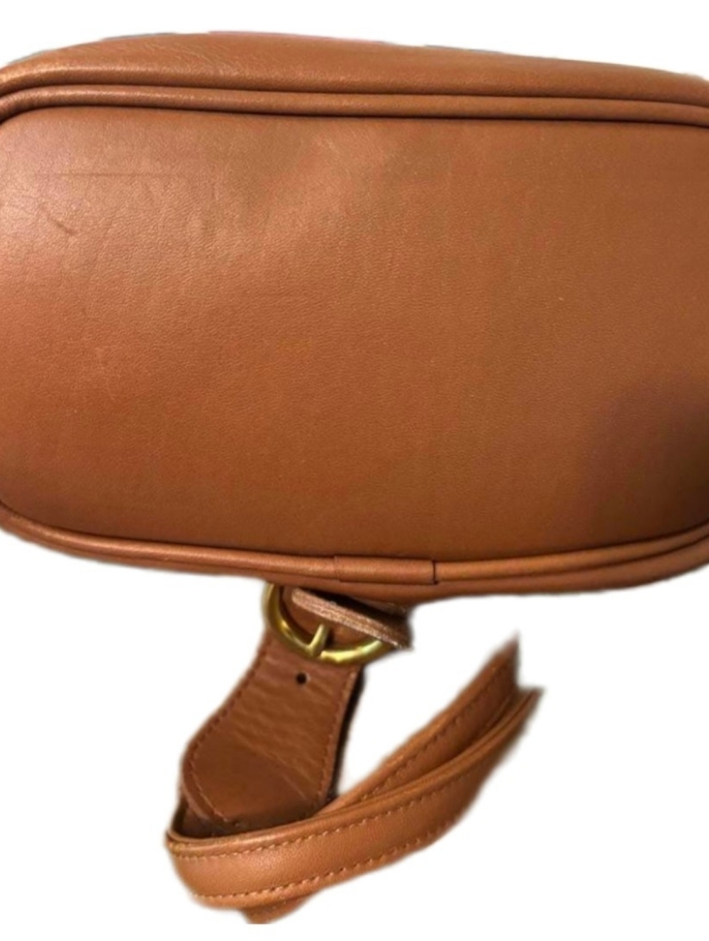 Coach Vintage 4162 Belted British Tan Leather Slingpack Backpack Bag - Picture 4 of 8